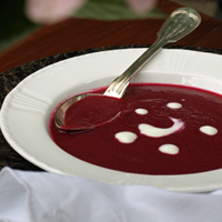 Serving of Beetroot soup